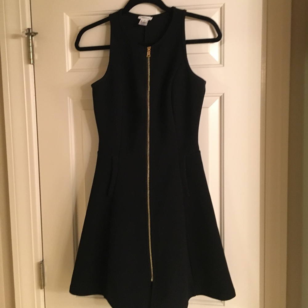 Weston little black dress with gold zipper